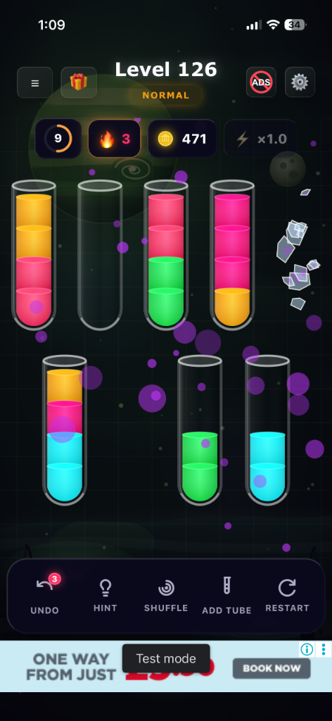 LiquiMatch Level Clear Bubble Particles Effects